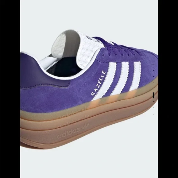 Adidas Gazelle Bold Purple and White Sneakers - Picture 2 of 10